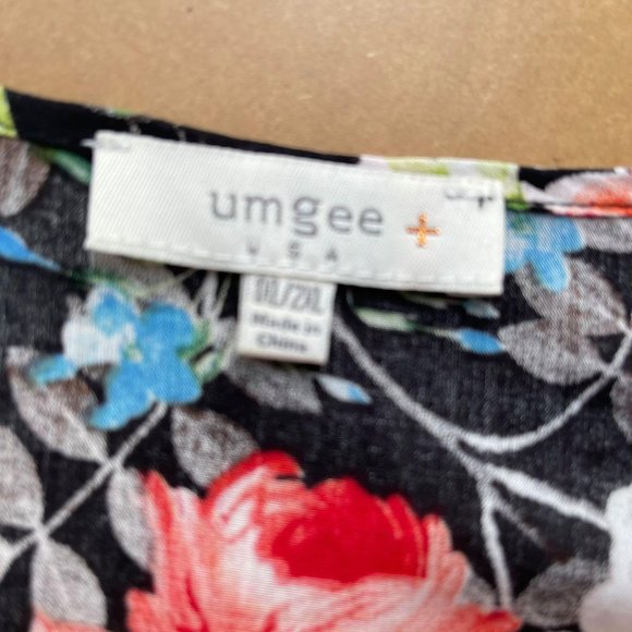 Black/Red/Multi,-Floral, Kimono ,Umgee Brand, 2X - Picture 3 of 6